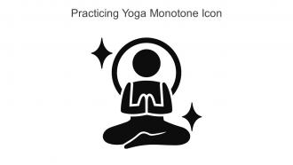 Practicing Yoga Monotone Icon In Powerpoint Pptx Png And Editable Eps Format