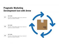 Pragmatic marketing development icon with arrow