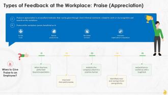 Praise As A Type Of Workplace Feedback Training Ppt