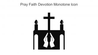 Pray Faith Devotion Monotone Icon In Powerpoint Pptx Png And Editable Eps Format