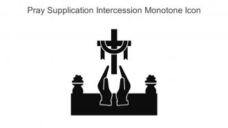 Pray Supplication Intercession Monotone Icon In Powerpoint Pptx Png And Editable Eps Format