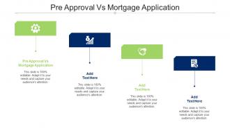 Pre Approval Vs Mortgage Application Ppt Powerpoint Presentation Slides Cpb