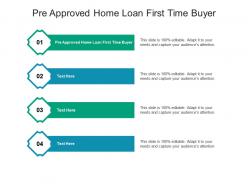 Pre approved home loan first time buyer ppt powerpoint presentation summary example file cpb