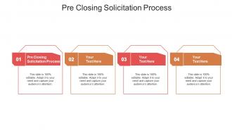Pre closing solicitation process ppt powerpoint presentation model background image cpb