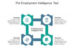 Pre employment intelligence test ppt powerpoint presentation show example cpb