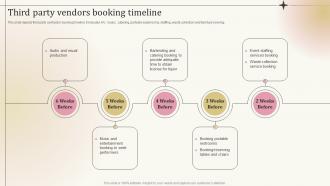 Pre Event Tasks Third Party Vendors Booking Timeline Ppt Powerpoint Presentation Icon Pre Event Tasks Third Party Vendors Booking Timeline Ppt Powerpoint Presentation Icon