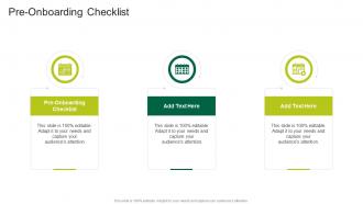 Pre Onboarding Checklist In Powerpoint And Google Slides Cpb