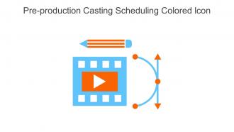 Pre Production Casting Scheduling Colored Icon In Powerpoint Pptx Png And Editable Eps Format