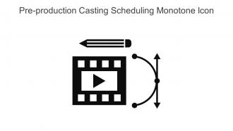 Pre Production Casting Scheduling Monotone Icon In Powerpoint Pptx Png And Editable Eps Format