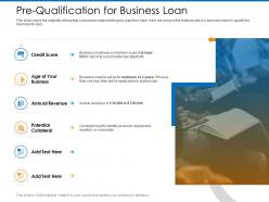 Pre qualification for business loan startup ppt powerpoint presentation styles graphic tips