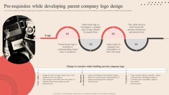 Pre Requisites While Developing Parent Company Logo Optimum Brand Promotion By Product