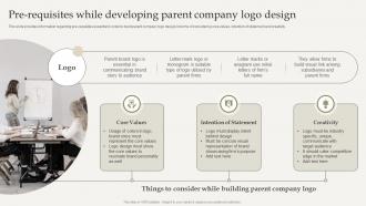 Pre Requisites While Developing Parent Company Optimize Brand Growth Through Umbrella Branding Initiatives