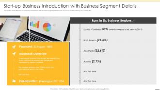 Pre revenue startup valuation business introduction with business