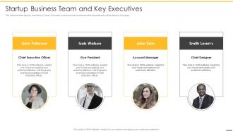 Pre revenue startup valuation startup business team and key executives