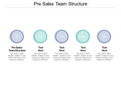 Pre sales team structure ppt powerpoint presentation slides aids cpb