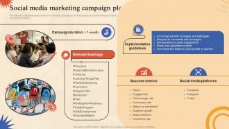 Pre School Marketing Plan Social Media Marketing Campaign Plan For Preschool Promotion Strategy SS