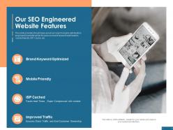Pre series a pitch deck our seo engineered website features ppt powerpoint tutorials