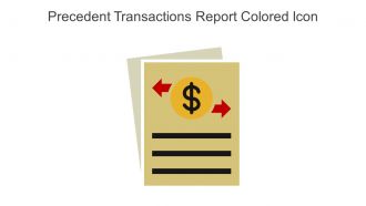 Precedent Transactions Report Colored Icon In Powerpoint Pptx Png And Editable Eps Format