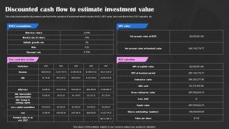 Precious Stones Business Plan Discounted Cash Flow To Estimate Investment Value BP SS
