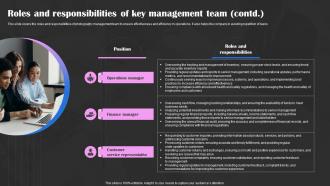 Precious Stones Business Plan Roles And Responsibilities Of Key Management Team BP SS Colorful Image