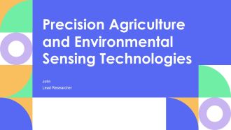 Precision Agriculture And Environmental Sensing Technologies PPT PowerPoint AT