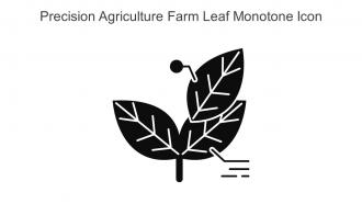 Precision Agriculture Farm Leaf Monotone Icon In Powerpoint Pptx Png And Editable Eps Format