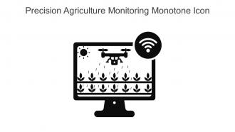 Precision Agriculture Monitoring Monotone Icon In Powerpoint Pptx Png And Editable Eps Format