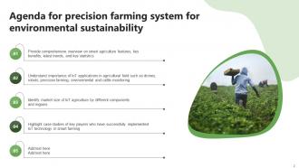 Precision Farming System For Environmental Sustainability Powerpoint Presentation Slides IoT CD V Customizable Attractive