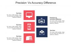Precision vs accuracy difference ppt powerpoint presentation professional slide cpb
