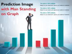 Prediction image with man standing on graph