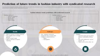 Prediction Of Future Trends In Fashion Industry With Syndicated Research