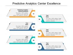 Predictive analytics center excellence ppt powerpoint presentation cpb