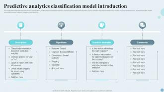 Predictive Analytics Classification Model Introduction Ppt Icon Designs Download