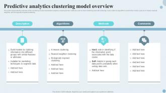 Predictive Analytics Clustering Model Overview Ppt Outline Icon