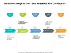 Predictive analytics five years roadmap with live projects