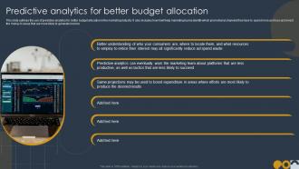 Predictive Analytics For Better Budget Allocation Ppt Ideas