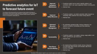 Predictive Analytics For IoT To Forecast Future Event How IoT Technology Is Transforming IoT SS