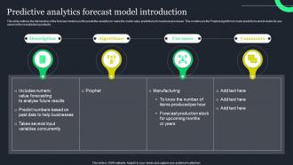 Predictive Analytics Forecast Model Introduction Ppt Powerpoint Presentation File Outline