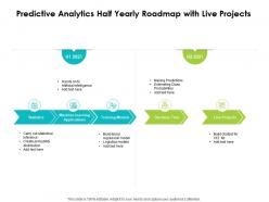 Predictive analytics half yearly roadmap with live projects