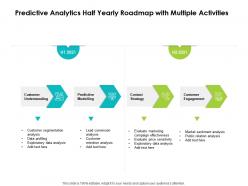 Predictive analytics half yearly roadmap with multiple activities