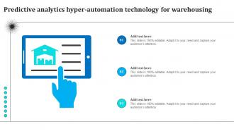 Predictive Analytics Hyper Automation Technology For Warehousing