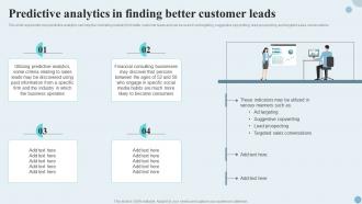 Predictive Analytics In Finding Better Customer Leads Ppt Portfolio Example