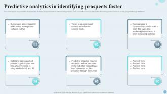 Predictive Analytics In Identifying Prospects Faster Ppt Infographic Template Graphics Example
