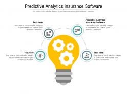 Predictive analytics insurance software ppt powerpoint presentation infographics ideas cpb