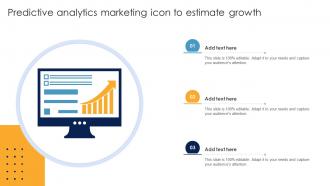Predictive Analytics Marketing Icon To Estimate Growth