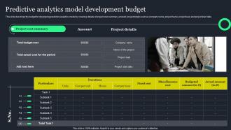 Predictive Analytics Model Development Budget Ppt Powerpoint Presentation File Background