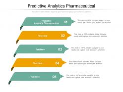 Predictive analytics pharmaceutical ppt powerpoint presentation portfolio guide cpb
