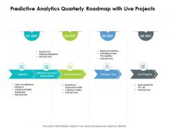 Predictive analytics quarterly roadmap with live projects