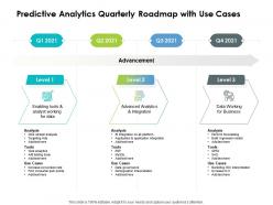 Predictive analytics quarterly roadmap with use cases