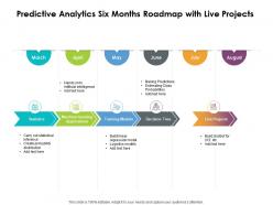 Predictive analytics six months roadmap with live projects